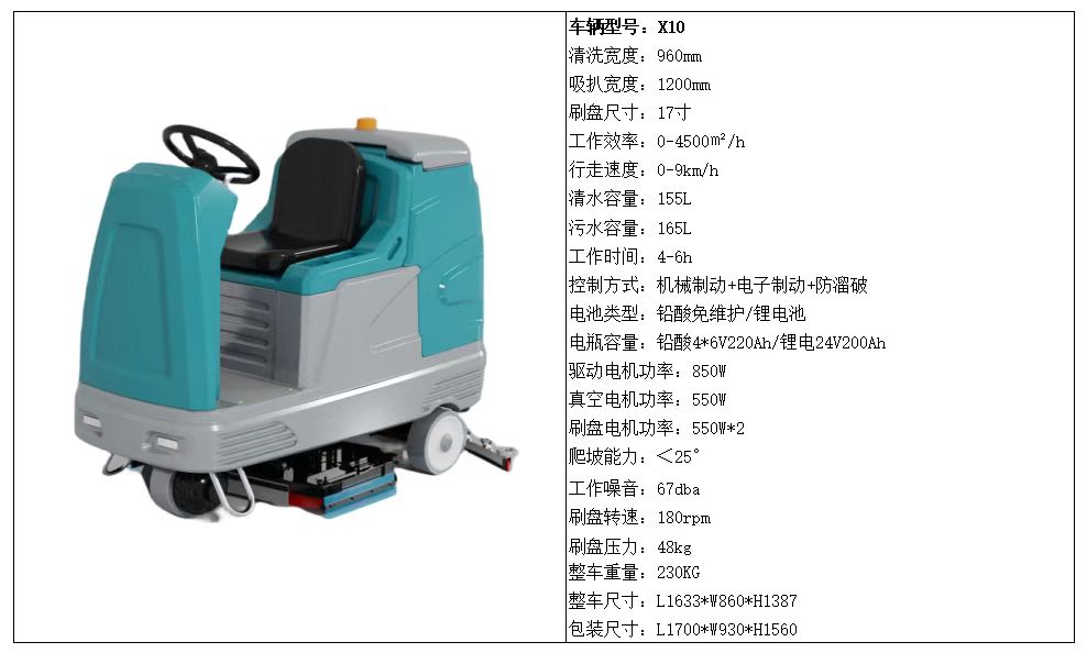X10驾驶洗地机